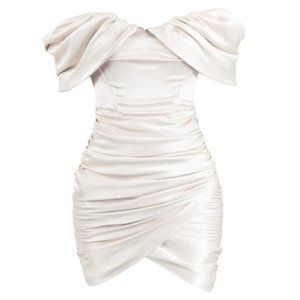 DIVINE SATIN CORSET DRESS - IVORY SIZE L